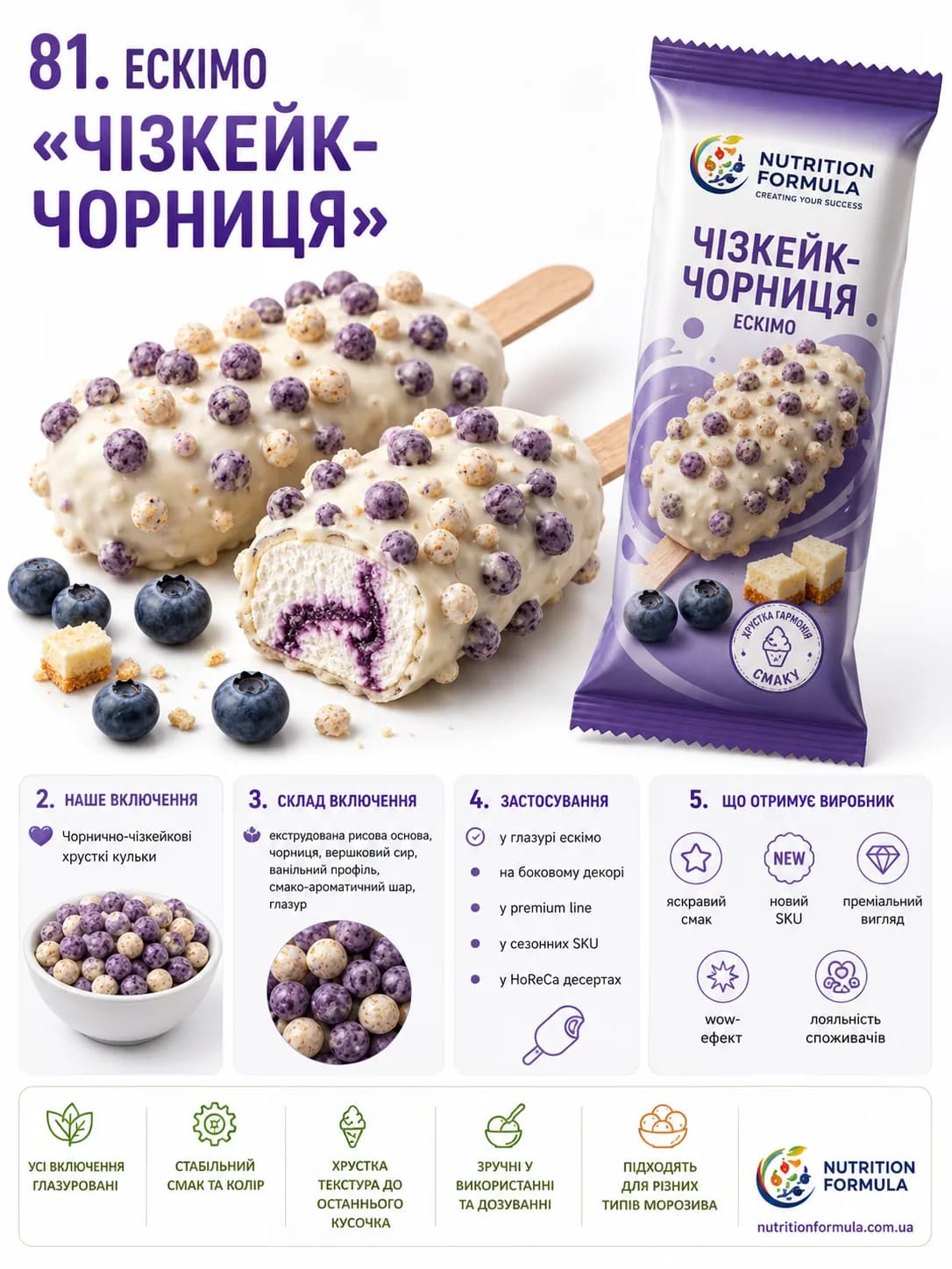 Ескімо чизкейк чорниця