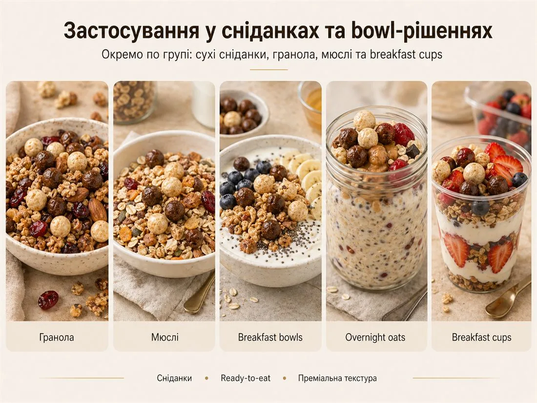 Готові сніданки та сухі суміші