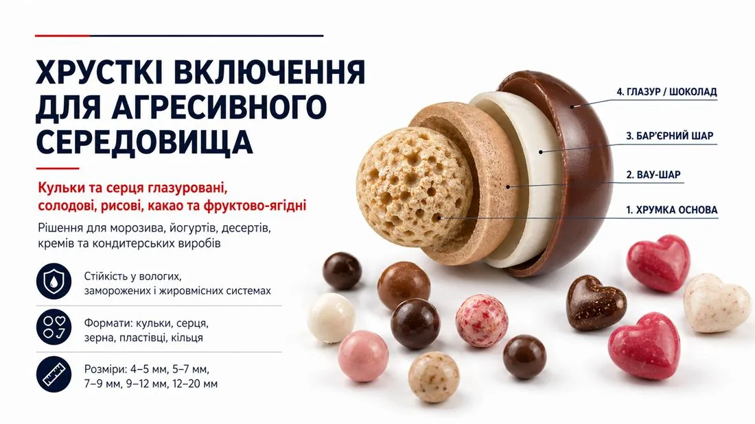 Хрусткість у складних рецептурах
