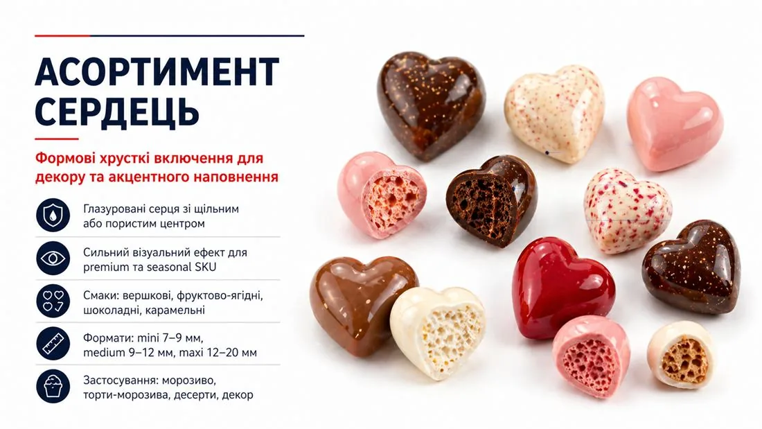 Хрусткі серця з начинкою