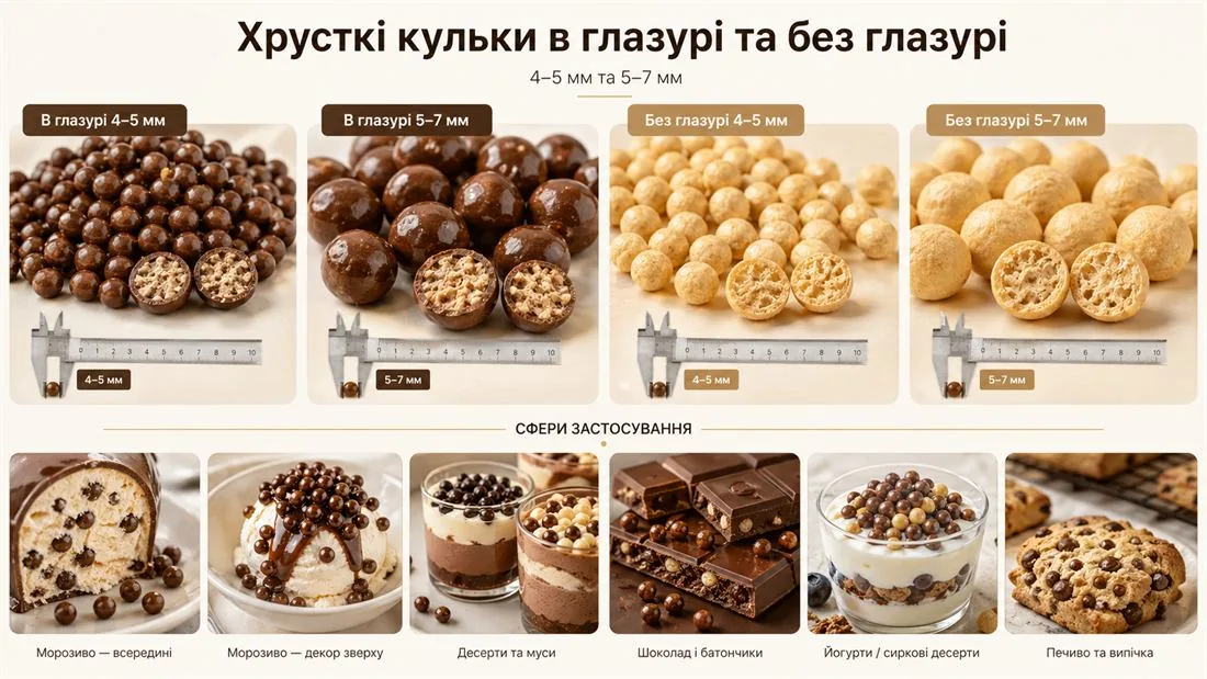 Глазуровані та неглазуровані кульки