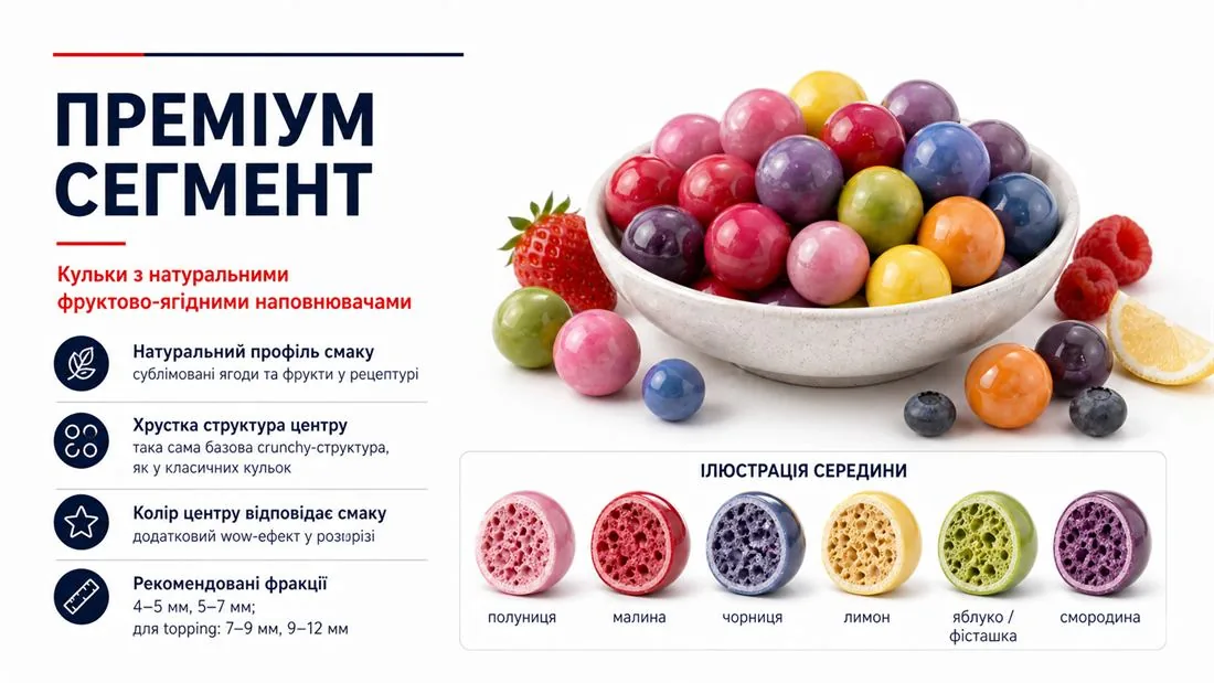 Преміальні кольорові кульки