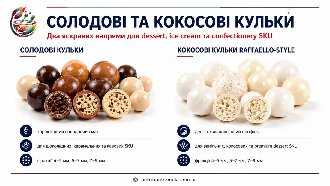 Солодкі та кокосові кульки