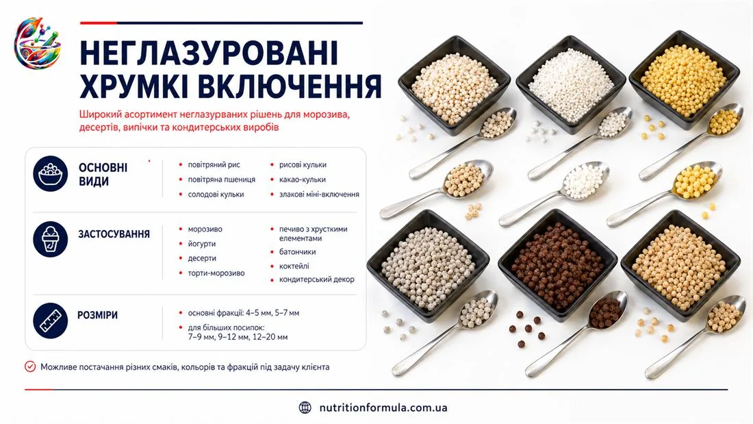 Неглазуровані хрусткі включення