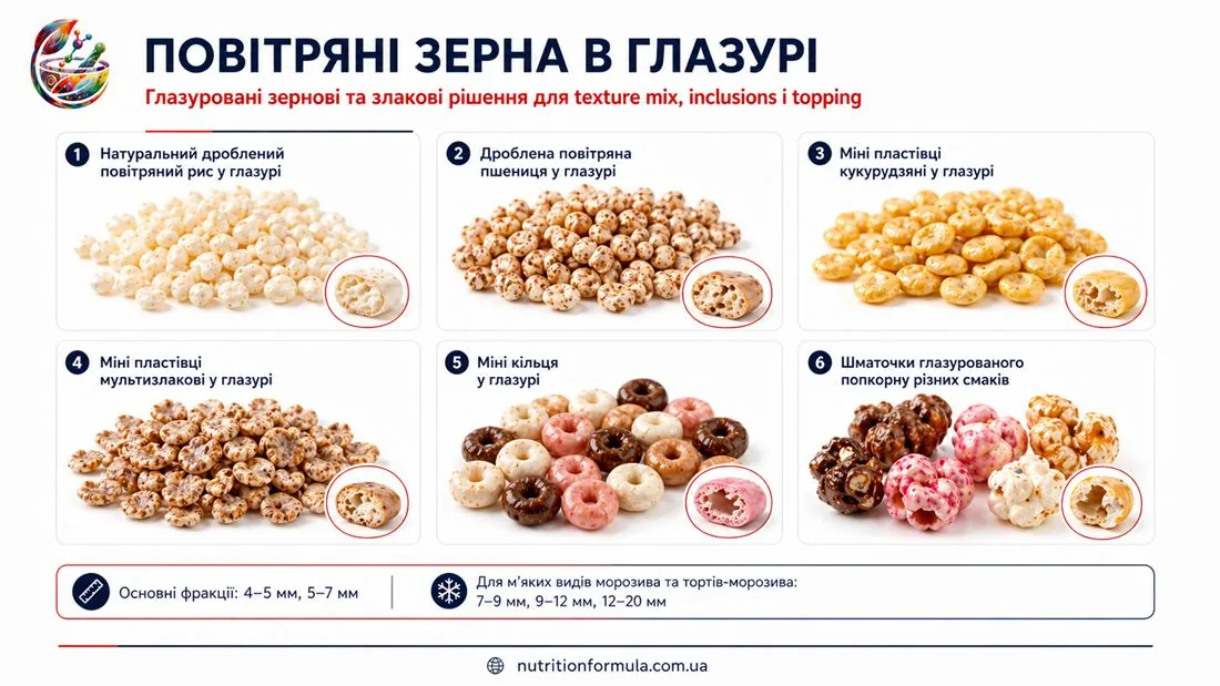 Глазуроване повітряне зерно