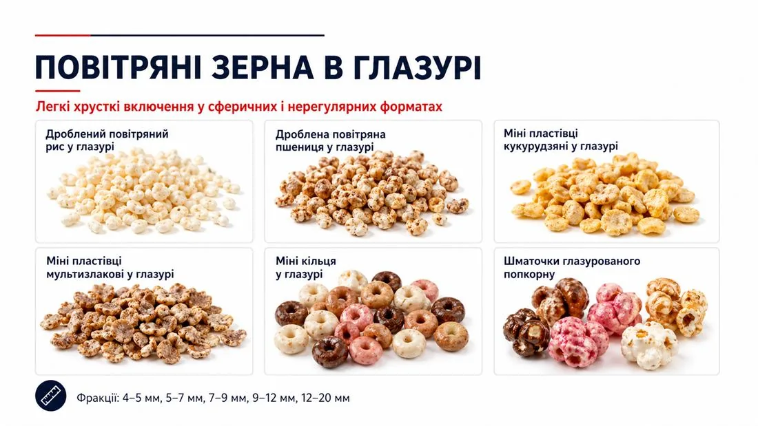 Глазуровані повітряні зерна