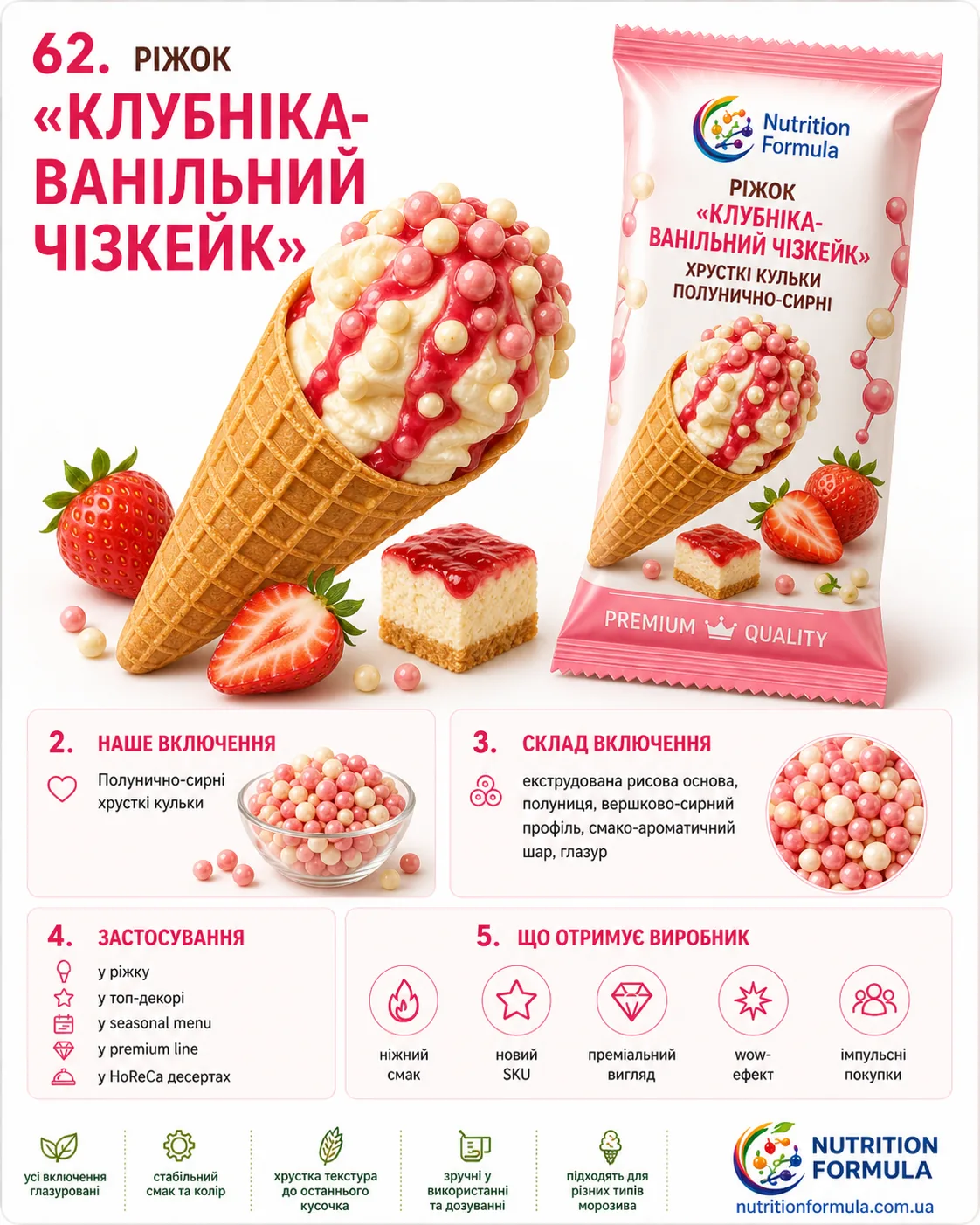 Полуниця ваніль чизкейк