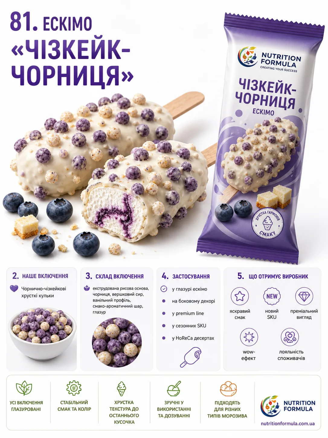 Ескімо чизкейк чорниця
