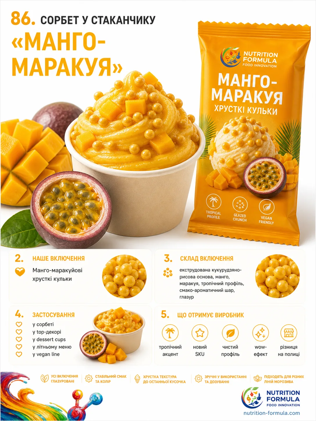 Сорбет стаканчик манго маракуя